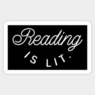 Reading is Lit Nerdy and Geeky Gift Sticker